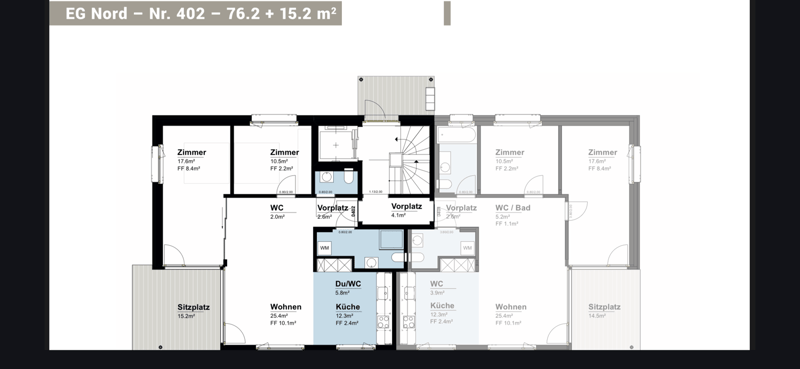 3.5-Zimmer-Neubauwohnung 402 Nord mit Sitzplatz in Arlesheim (2)