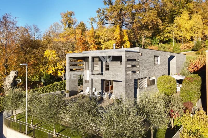 Moderne Villa mit Garten in Lugano-Cureglia zu verkaufen (1)