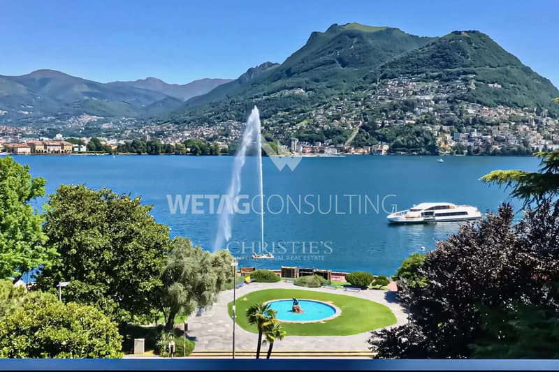 Luxuriöse Wohnung  mit grosser Terrasse & bezaubernder Aussicht auf den Luganersee in Lugano-Paradiso zu verkaufen (1)