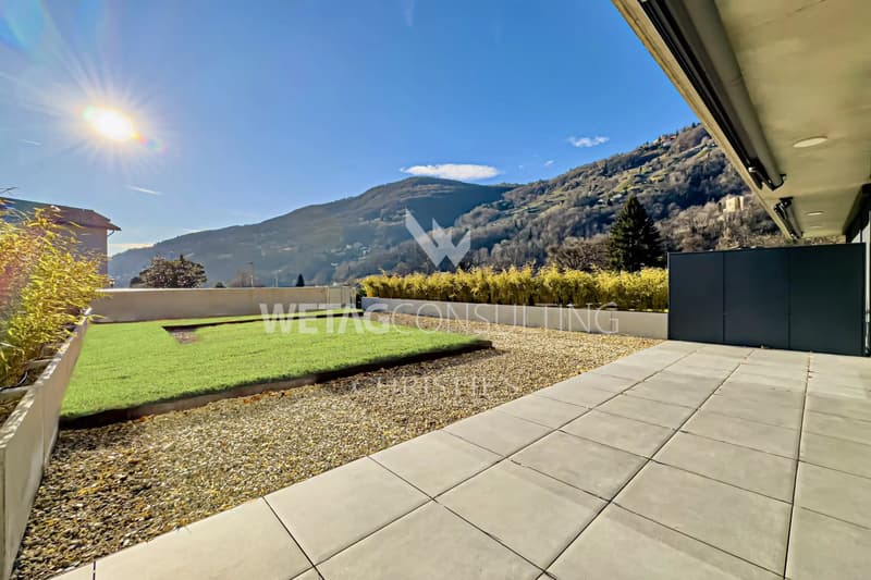 Lugano-Bioggio: neue, moderne 5.5-Zimmer-Wohnung mit privatem Garten zu verkaufen (1)