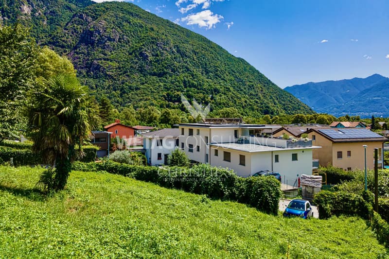 Schönes Bauland in Tegna zu verkaufen mit hervorragendem offenem Blick in Richtung Lago Maggiore (3)
