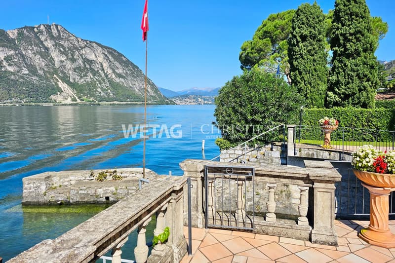 Lugano-Bissone: Wohnung mit direktem Zugang zum See, Aussenpool, Seeblick & Bootsplatz zu verkaufen (13)