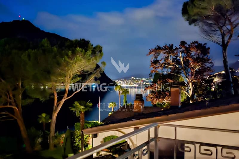 Lugano-Bissone: Apartment with direct access to the lake, outdoor pool, lake view & boat mooring for sale (8)