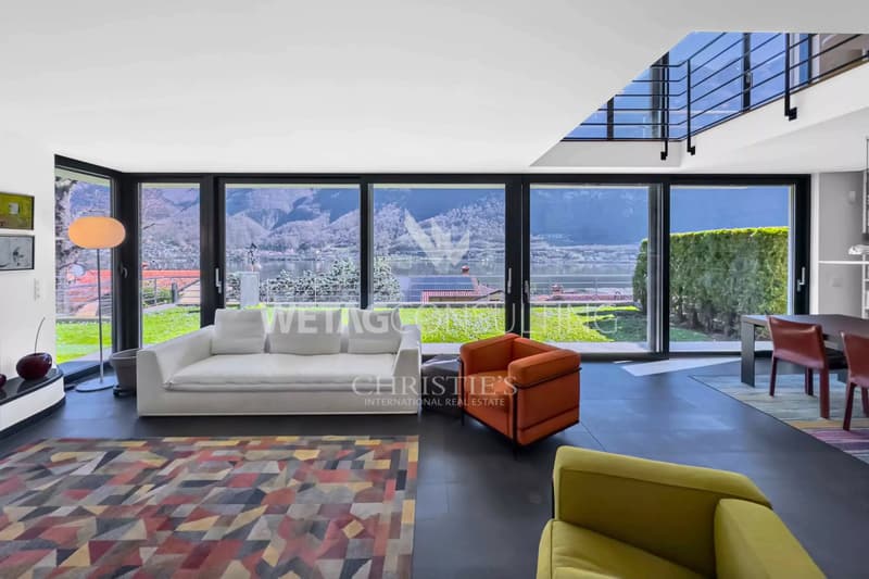 Lugano/Riva San Vitale : Villa moderne avec vue imprenable sur le lac de Lugano à vendre (3)