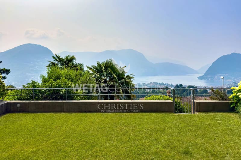 Lugano-Porza : maison en rangée avec jardin privé & vue sur le lac à vendre, également possible comme résidence secondaire (1)