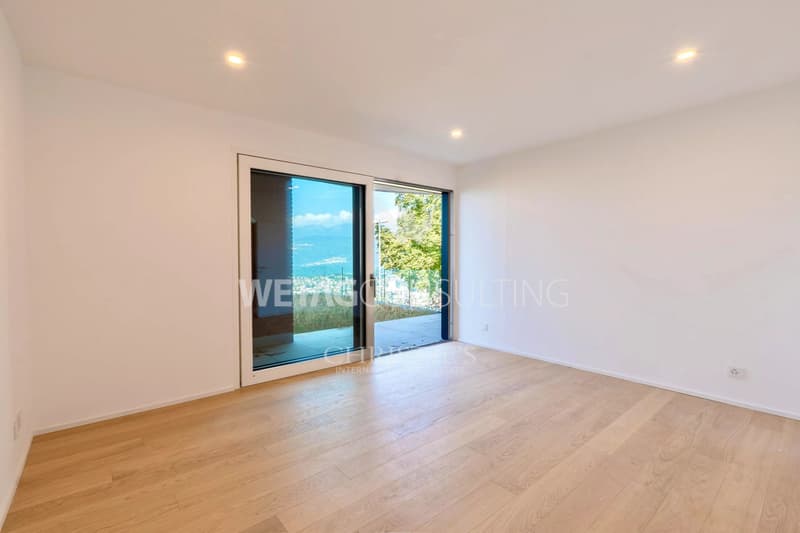 Villa a schiera moderna con giardino &amp; vista lago a Lugano-Aldesago in vendita, adatta anche come seconda casa (7)