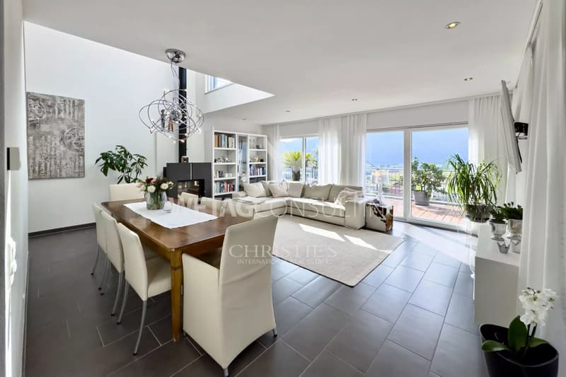 Villa moderne avec grandes terrasses, vue panoramique & jardin à vendre à Gordola (10)