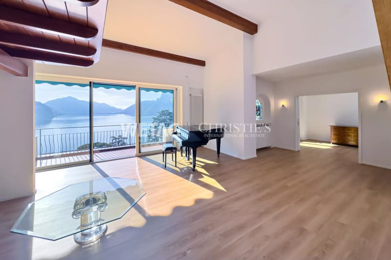 Villa with a magnificent view of Lake Lugano for sale in Lugano-Castagnola (1)