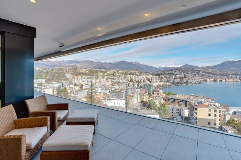 Moderne Attikawohnung zum Verkauf in Lugano-Paradiso mit herrlichem Seeblick, auch ideal als Zweitwohnsitz. (11)