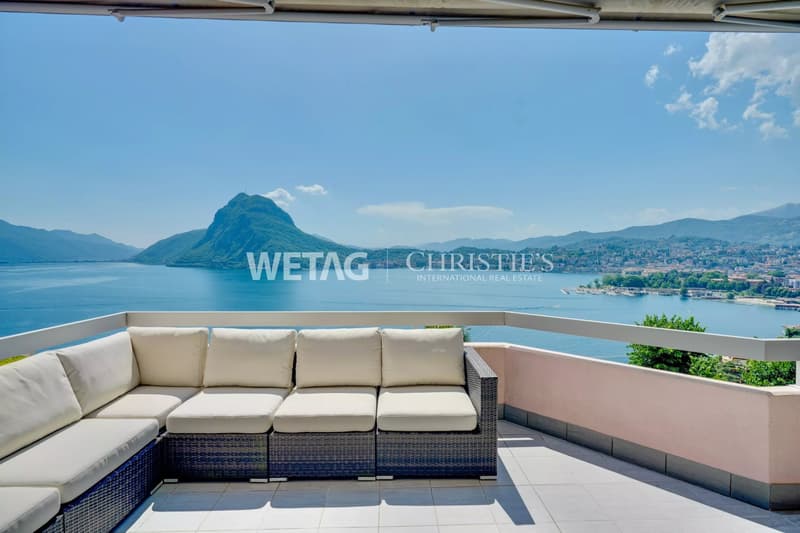 Lugano-Castagnola: Wohnung mit traumhafter Sicht auf den Luganersee zu verkaufen, auch als Zweitwohnsitz erwerbbar (1)