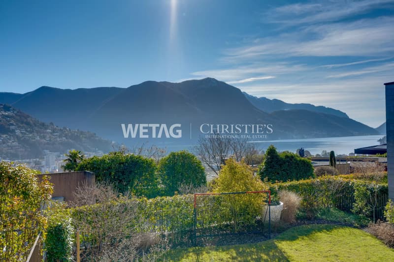Moderne Duplexwohnung neueren Baujahrs mit grossem Privatgarten zur Miete in Lugano-Savosa (2)
