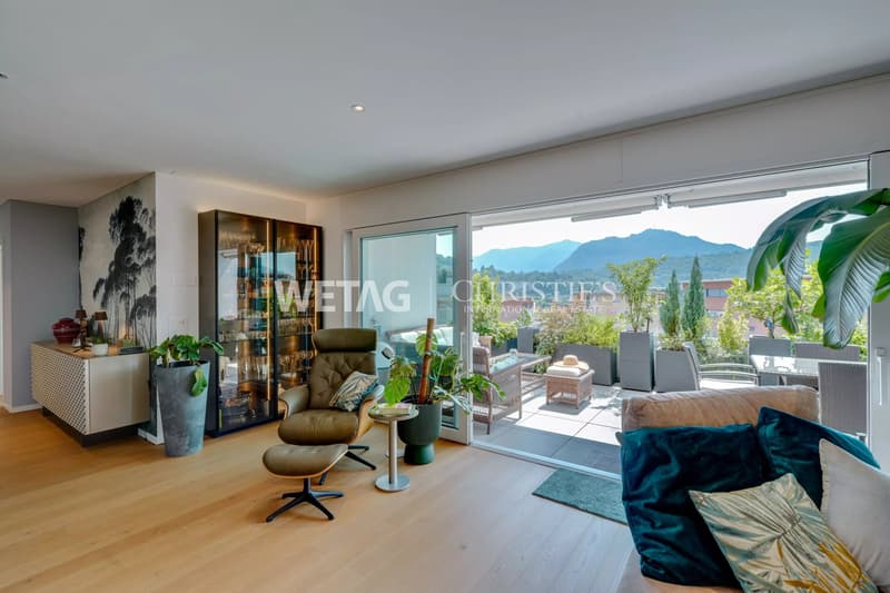 Lugano-Agno: Moderne Penthouse-Wohnung zu verkaufen, nur wenige Schritte vom Luganersee entfernt (1)