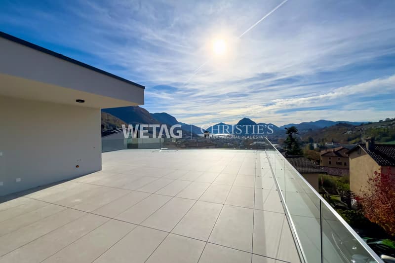 Elegante Penthouse-Wohnung im Rohbau in Lugano?Canobbio zu verkaufen, mit Panoramaterrasse & Blick auf den Luganersee (3)