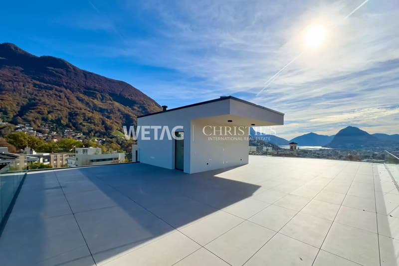 Elegante Penthouse-Wohnung im Rohbau in Lugano?Canobbio zu verkaufen, mit Panoramaterrasse & Blick auf den Luganersee (7)