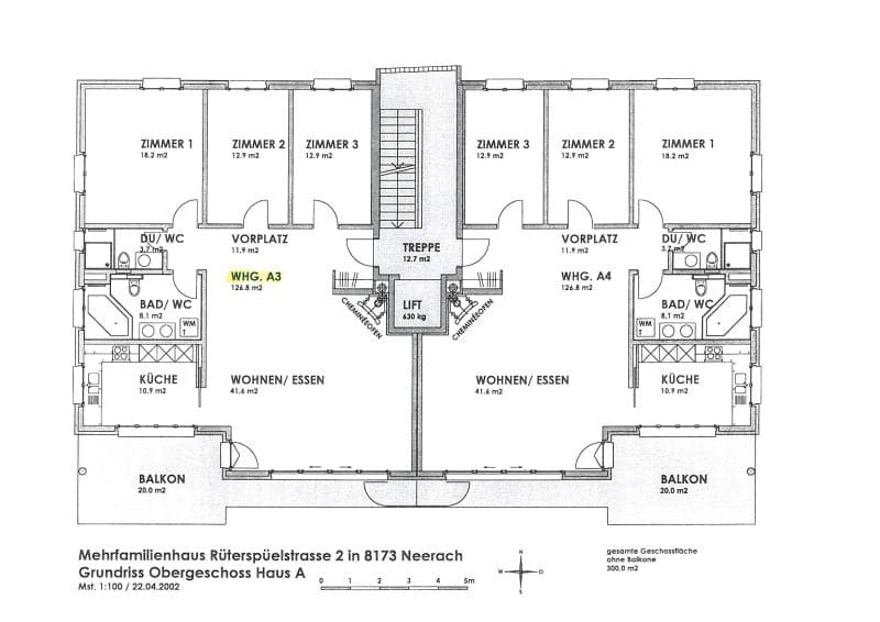Moderne 4.5-Zimmer-Wohnung mit grossem Balkon und Cheminéeofen (3)