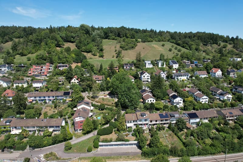 einseitig angebautes Einfamilienhaus mit separatem Garagengebäude und parkähnlicher Gartenanlage (4)