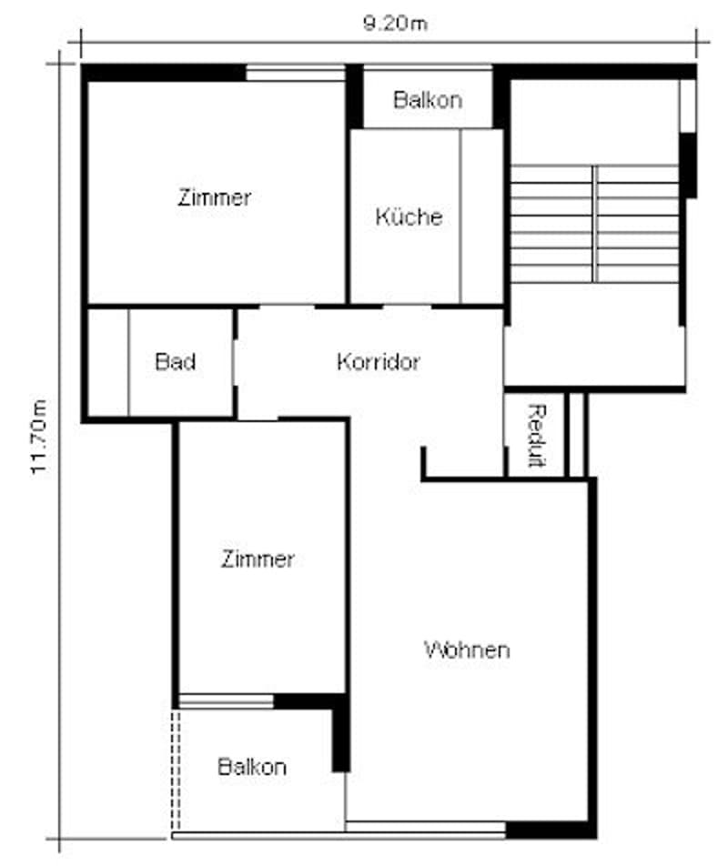 Grundriss (nicht massstäblich)