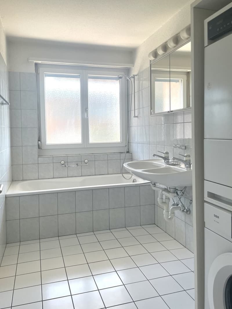 Badezimmer mit Waschturm