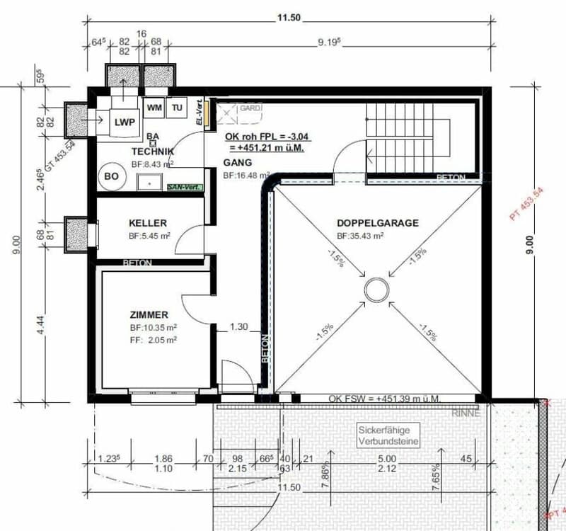 Zu verkaufen bei 8556 Wigoltingen, neues freistehendes 6½ Zi.-EFH am Südhang, an ruhiger, sonniger Lage mit Weitsicht /Massivbau ! (3)