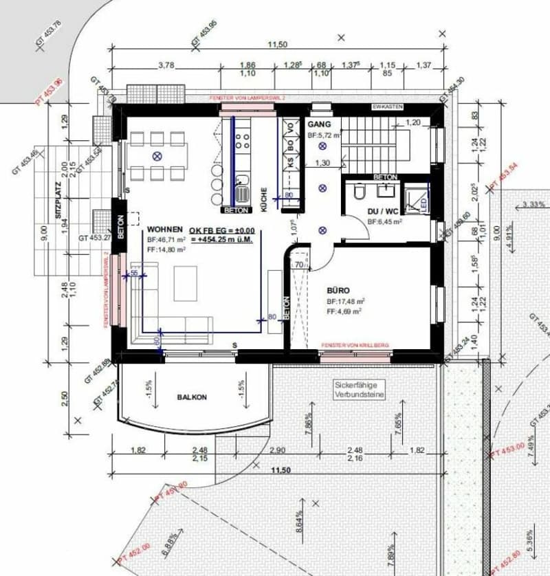 Zu verkaufen bei 8556 Wigoltingen, neues freistehendes 6½ Zi.-EFH am Südhang, an ruhiger, sonniger Lage mit Weitsicht /Massivbau ! (4)