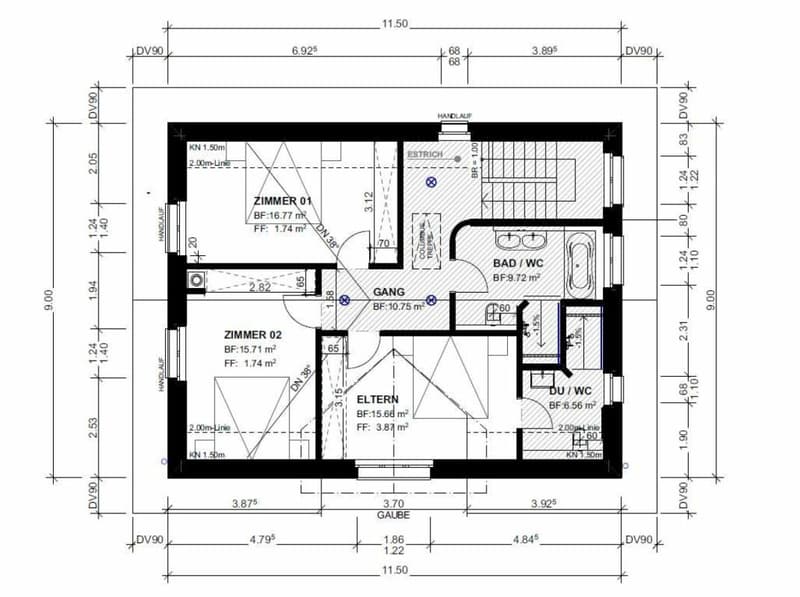 Zu verkaufen bei 8556 Wigoltingen, neues freistehendes 6½ Zi.-EFH am Südhang, an ruhiger, sonniger Lage mit Weitsicht /Massivbau ! (7)
