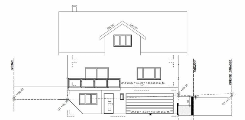 Zu verkaufen bei 8556 Wigoltingen, neues freistehendes 6½ Zi.-EFH am Südhang, an ruhiger, sonniger Lage mit Weitsicht /Massivbau ! (11)