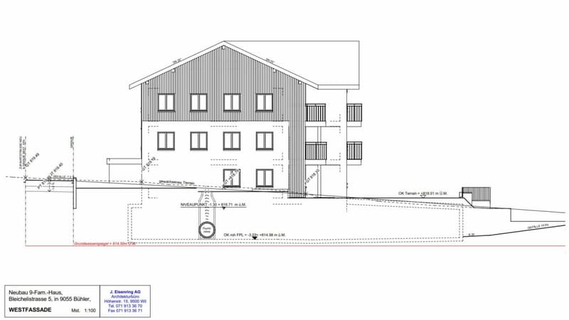 Zu verkaufen an der Bleichelistr. 5 im Bühler, bei Teufen: 3.5 Zimmer Erstbezugswohnung mit grosszügiger Einteilung im 1.OG. (16)