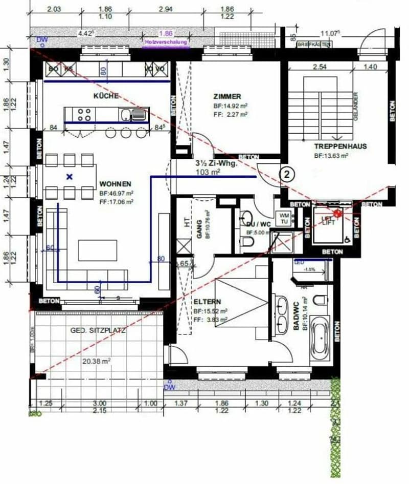 Zu vermieten 3½ Zi.-Erstbezugswohnung in Maugwil /Steuergemeinde Wil ! (4)