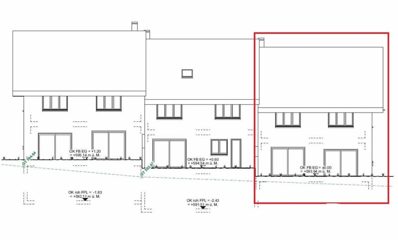 Zu verkaufen in 8362 Itaslen bei Balterswil, neues 5½ Zi.-ECK-EFH, an unverbaubarer Lage angrenzend an Landwirtschaftszone, mit Weitsicht auf Wiese und Wald ! (10)