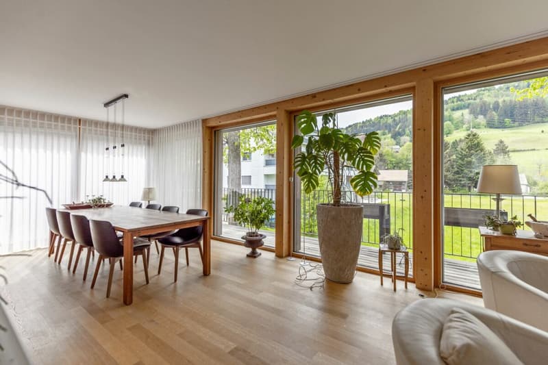 Zu verkaufen grosse, helle 4.5 Zi.-Wohnung 9055 Bühler bei Teufen. Mit Weitsicht ins Grüne und nur 2 Gehminuten bis ÖV ! (5)