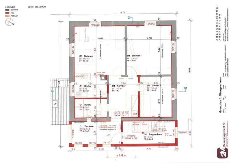 Grundrissplan 1.OG