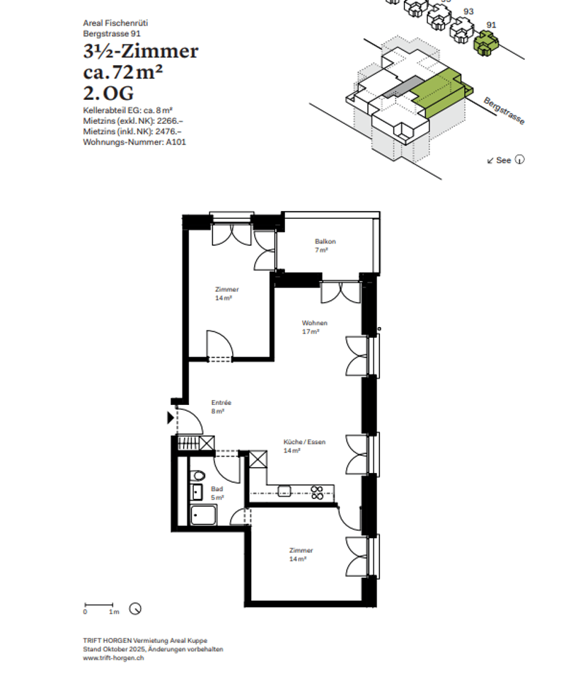 3 ½ Zimmer-Wohnung, 8810 Horgen (6)