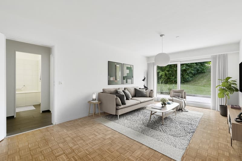 3.5-Zimmerwohnung mit sonnigem Balkon und Blick ins Grüne (3)