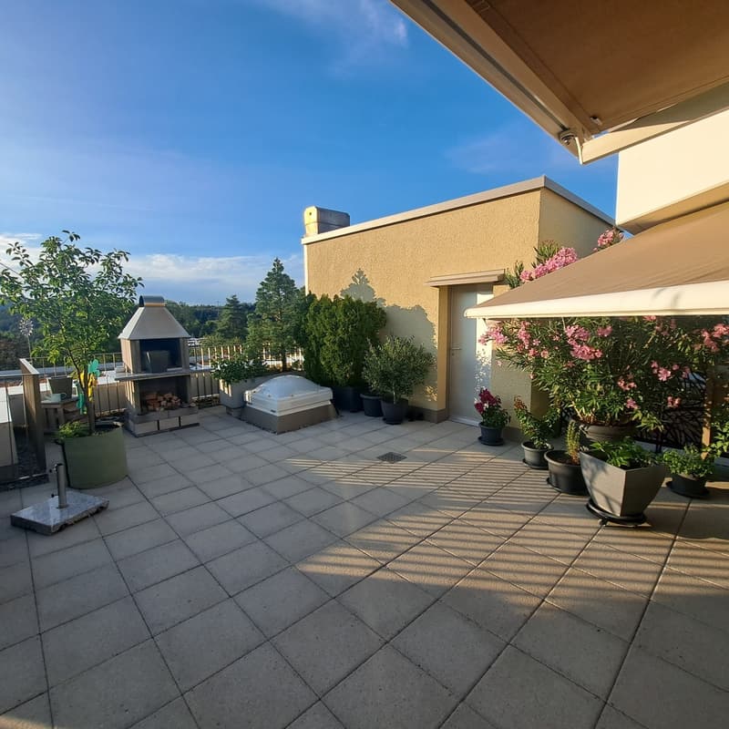 4.5-Zimmerwohnung mit sonniger Dachterrasse und Blick ins Grüne (2)