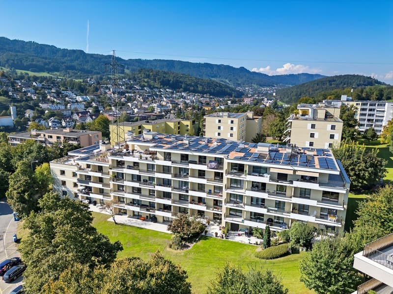 2.5 -Zimmerwohnung mit 94 m² Dachterrasse und Blick ins Grüne (2)