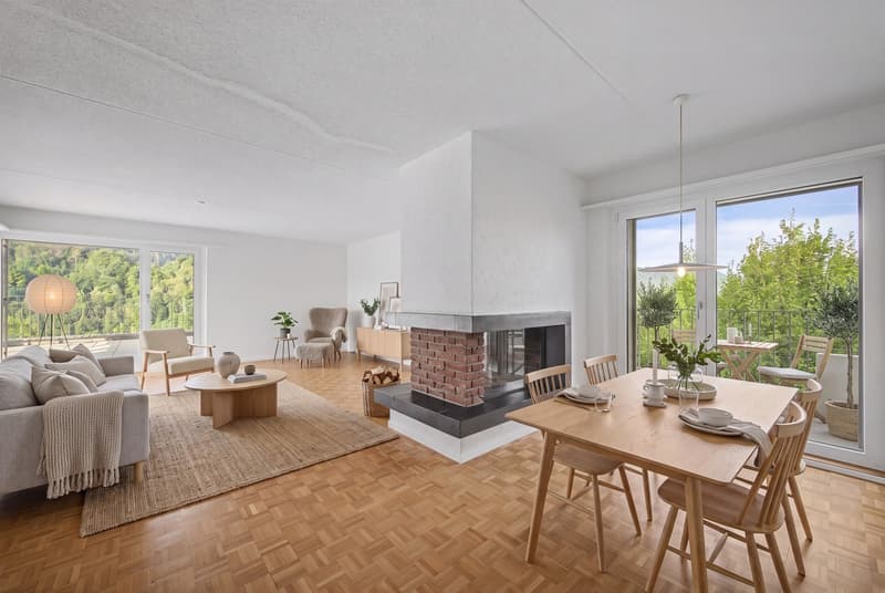 2.5 -Zimmerwohnung mit 94 m² Dachterrasse und Blick ins Grüne (3)