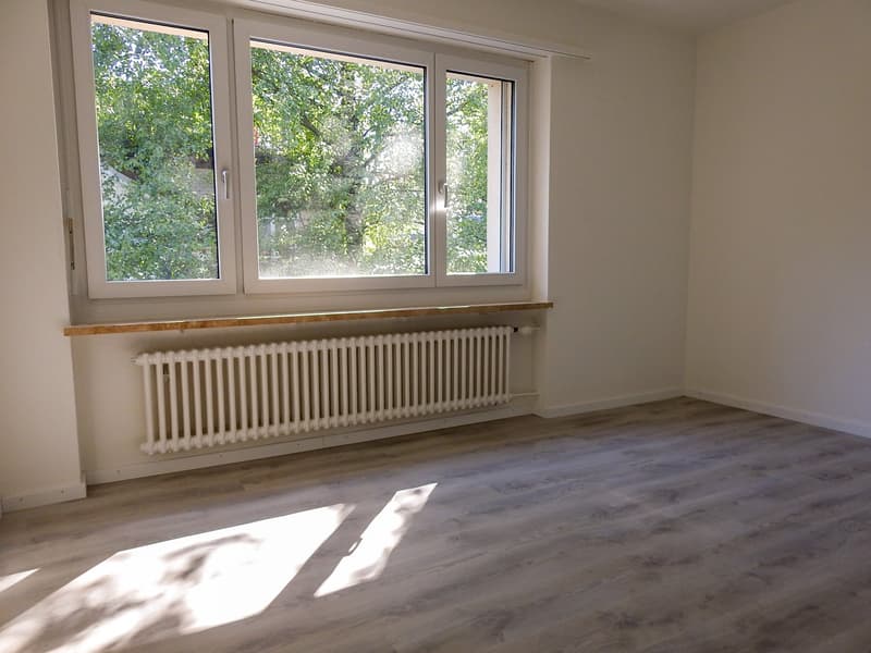 helles Zimmer mit Laminat