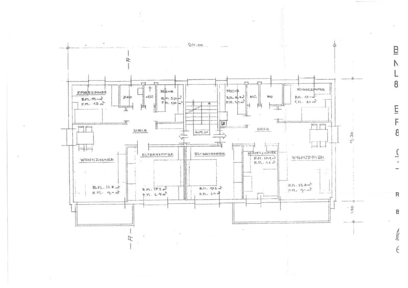 Floor plan with a living room, dining room, kitchen, three bedrooms, two bathrooms, two attic rooms, and an entrance hall.