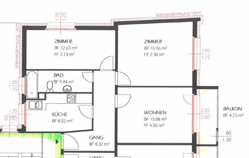 "moderne 2-Zimmerwohnung an zentraler Lage mit Balkon" (7)