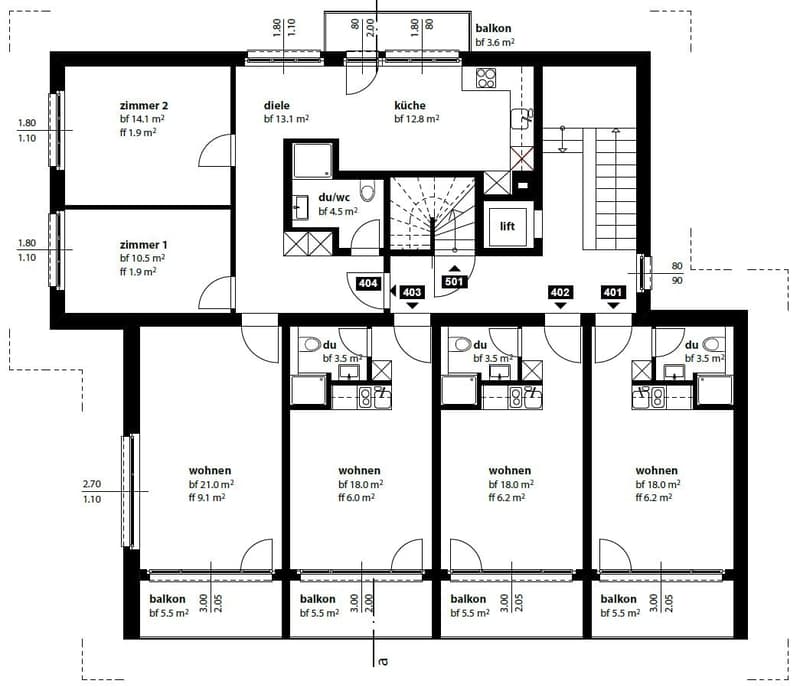 moderne 1.5-Zimmer-Wohnung mit Balkon und Lift im Haus an zentraler Lage (5)