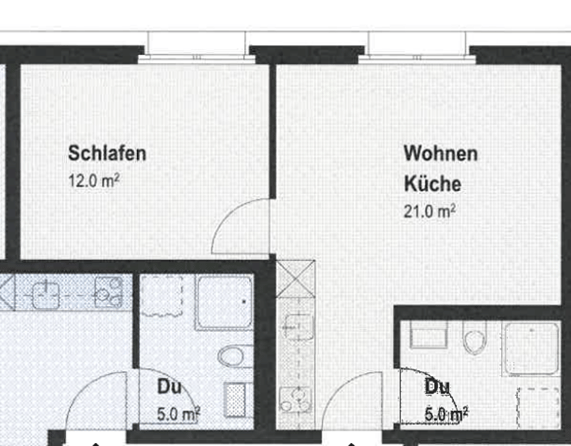 moderne neuwertige 2.5-Zimmer-Wohnung mit eigener Waschmaschine (6)