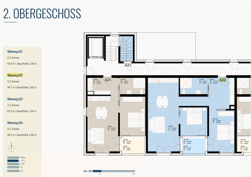 moderne komfortable 3.5-Zimmer-Wohnung mit sonniger Loggia, eigenem Wäschetrockner und Lift (9)