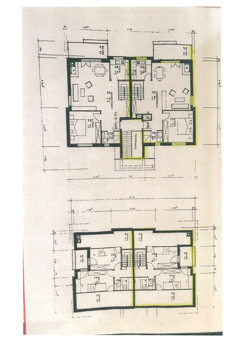 Grundriss 1. und 2. Obergeschoss