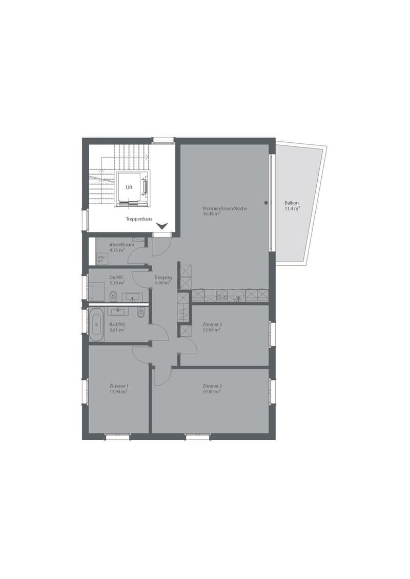 Helle 4.5-Zimmer-Wohnung mit grossen Balkon in Ottenbach (9)