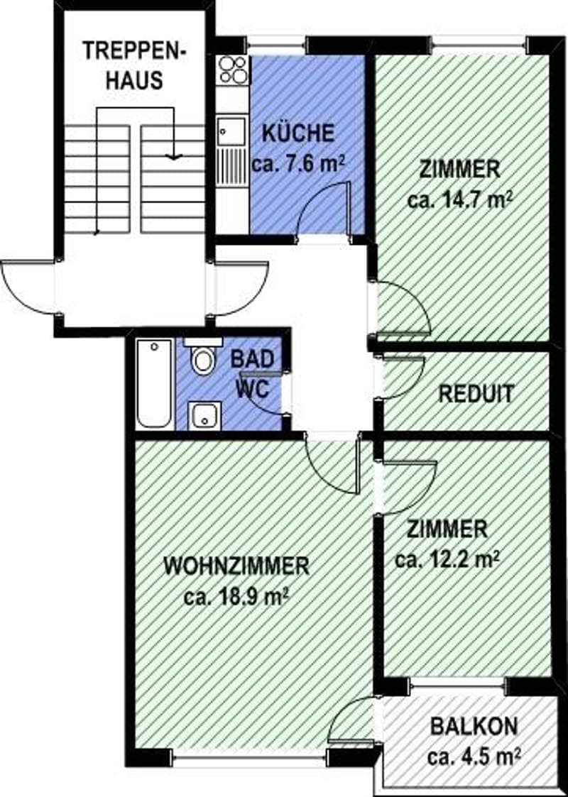 Sonnige 2-Zimmer-Wohnung zu vermieten (7)