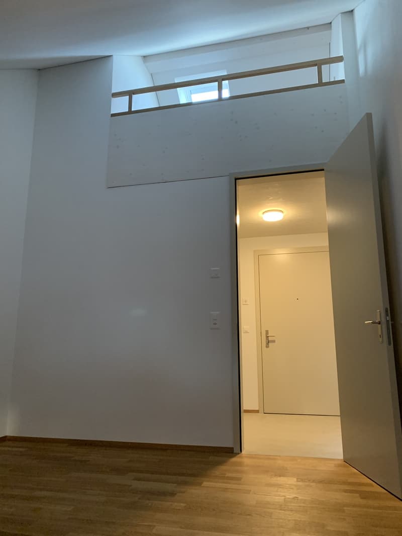 Schlafzimmer mit Blick zur Galerie