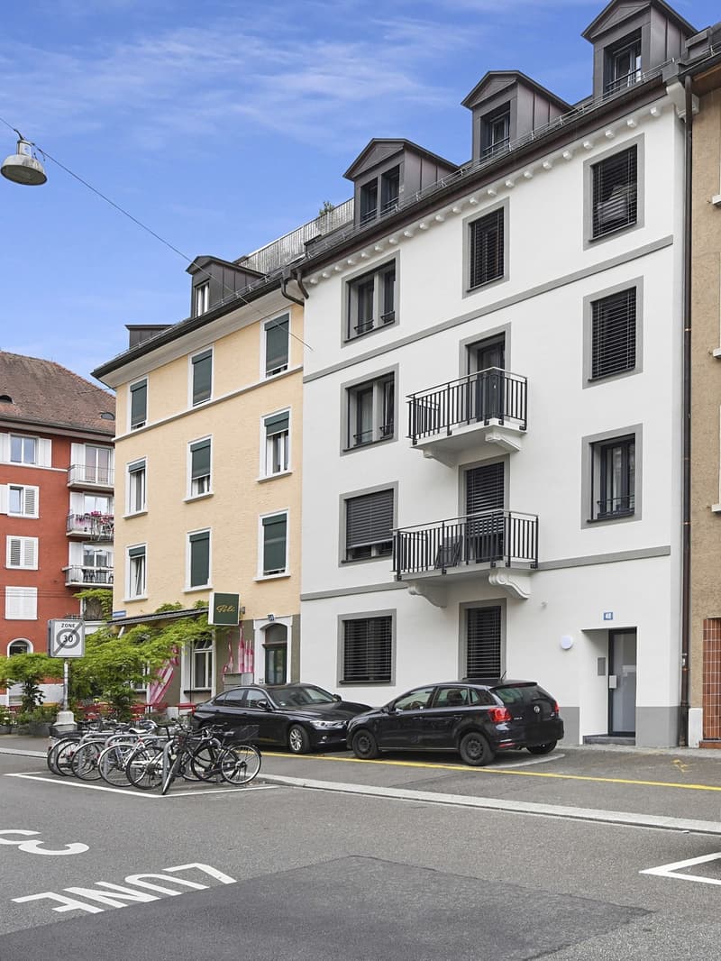 Wohnen, wo Zürich lebt: Stilvolle 1.5-Zimmer-Wohnung in Wiedikon (1)