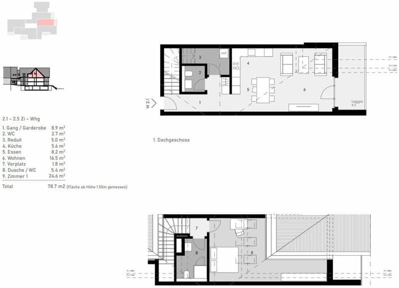 moderne, charmante 2.5-Zimmer-Maisonette-Wohnung (7)