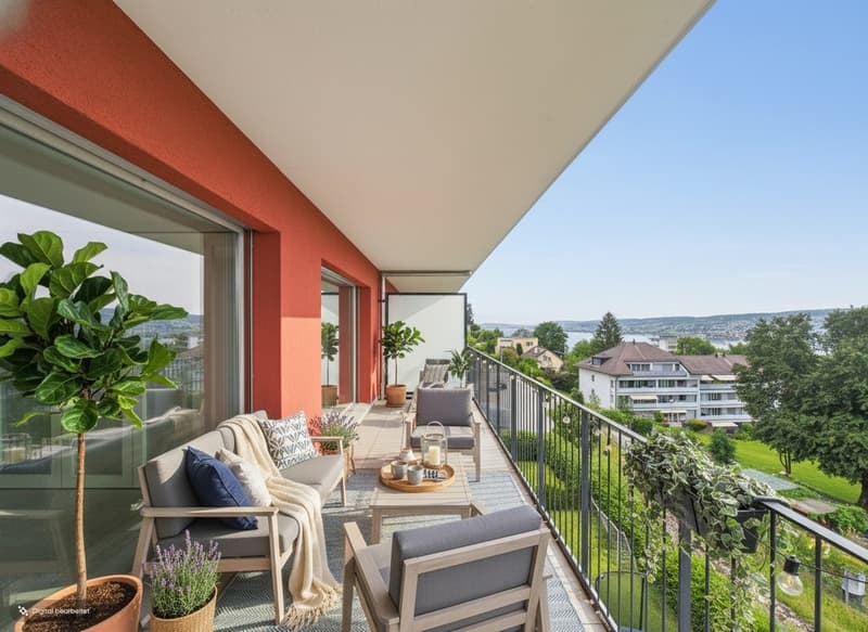 Wohnen mit Weitblick: helle Wohnung mit zwei Balkonen in Horgen (1)
