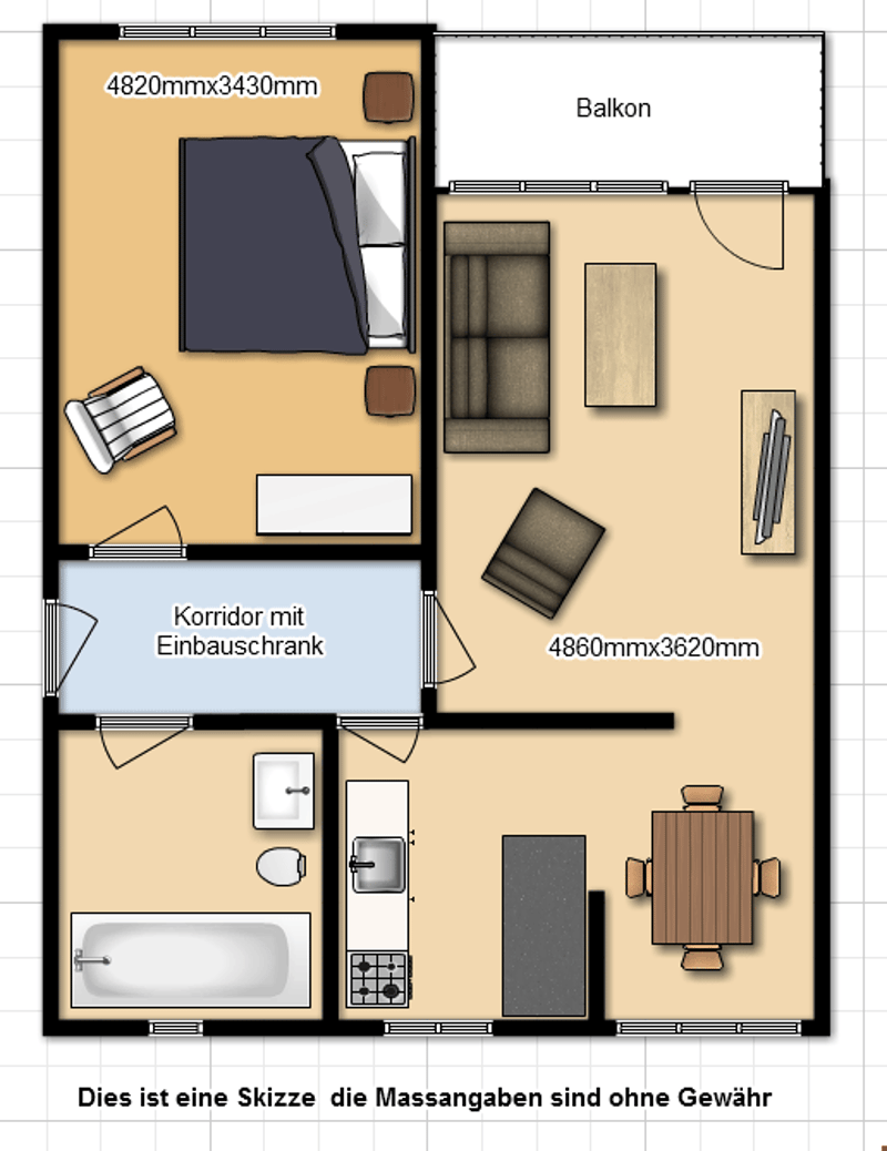 Gemütliche 2.5-Zimmer-Wohnung mit Balkon in Wittenbach (9)